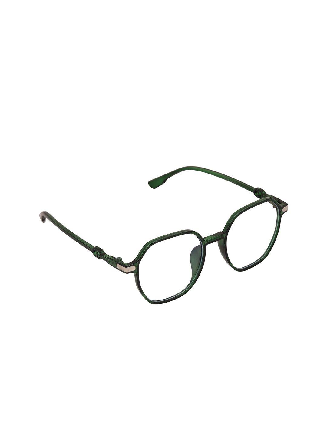 peter jones eyewear women green full rim square frames with light blocking ag5197gr