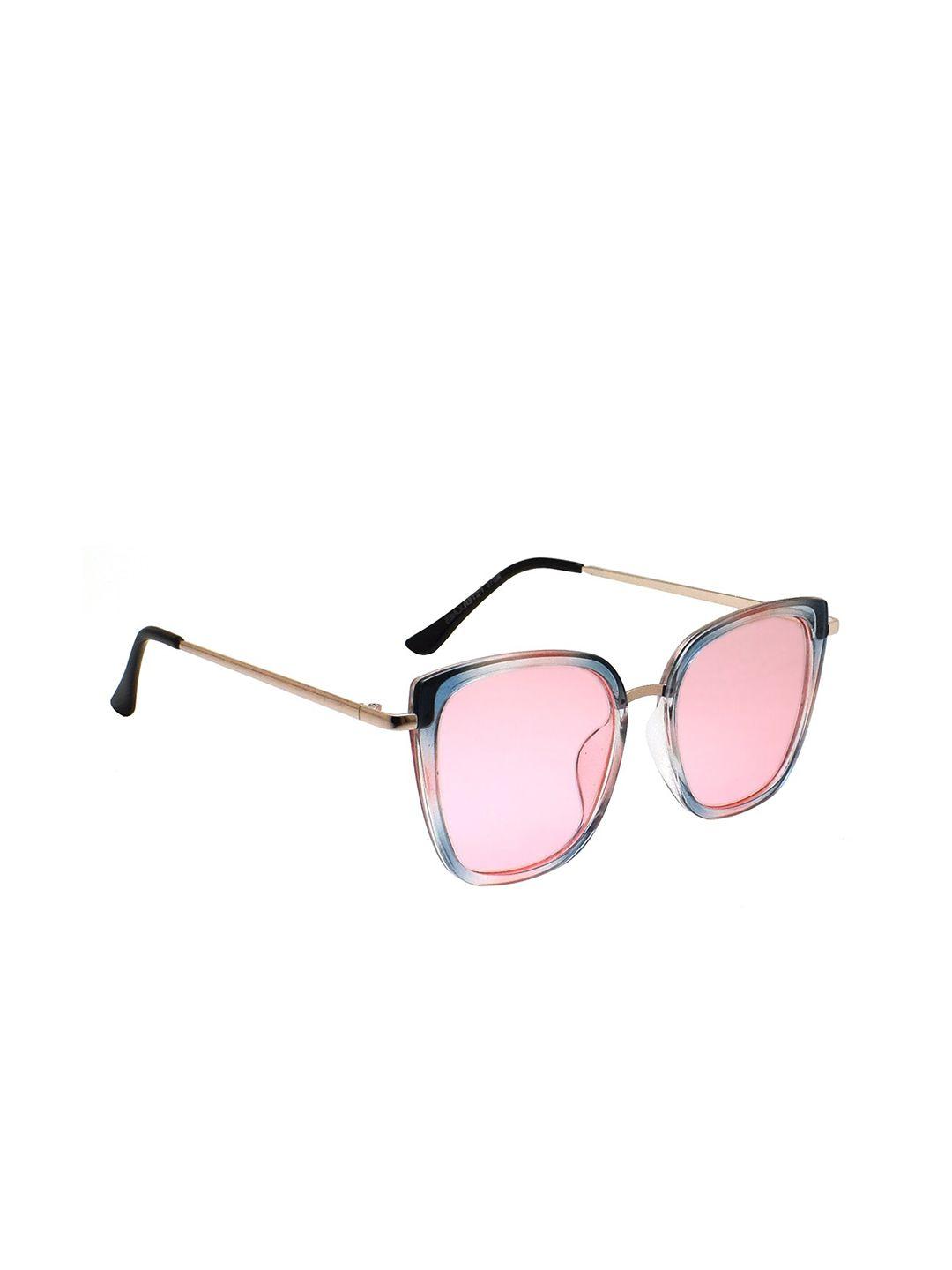 peter jones eyewear women pink lens & blue butterfly sunglasses with uv protected lens