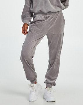 petite velour joggers with insert pockets