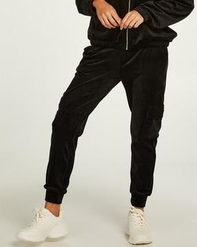 petite velours cargo joggers