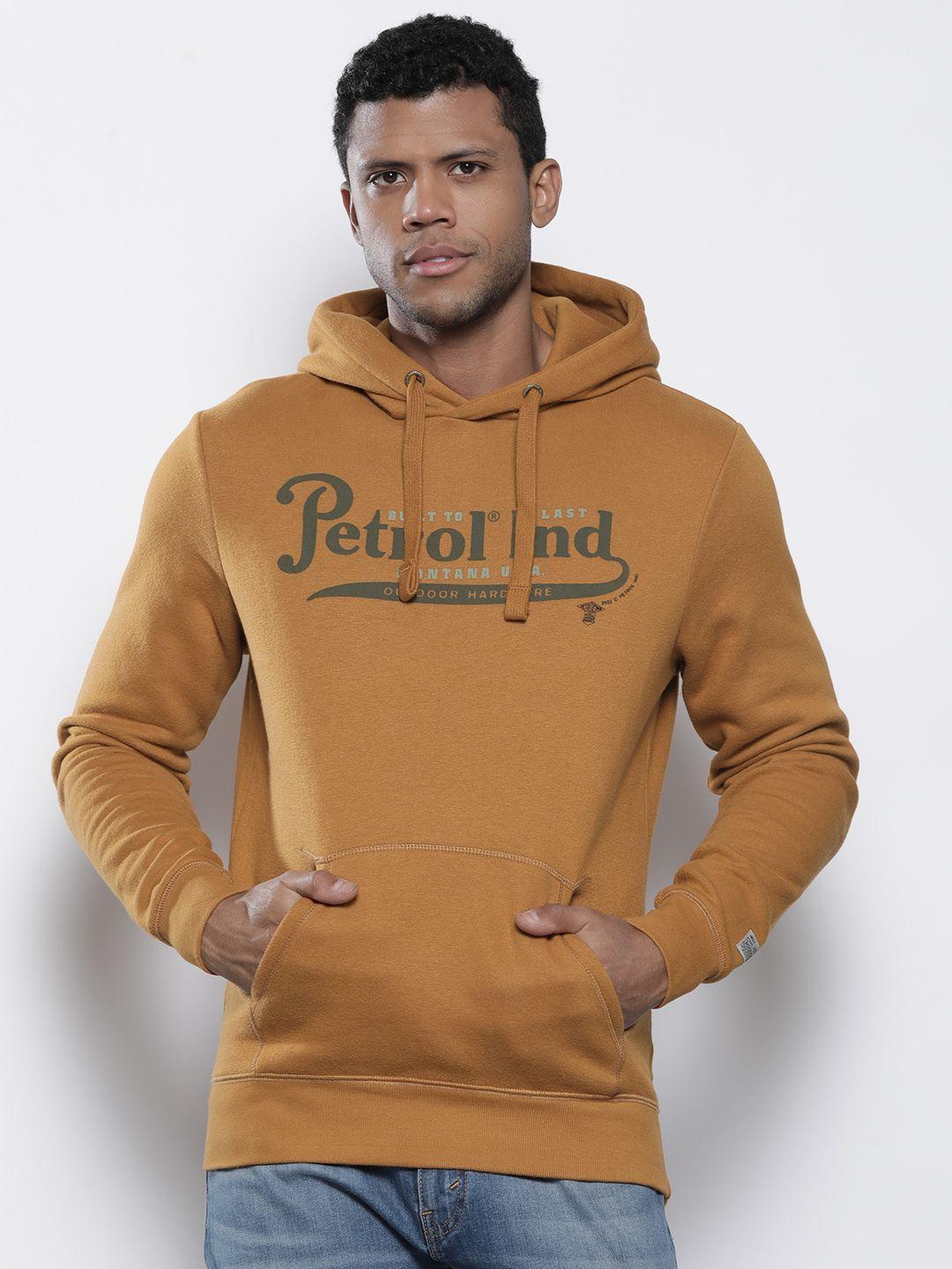 petrol brand logo printed hooded sweatshirt