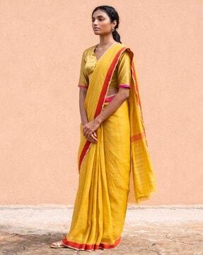 pevri satin border saree