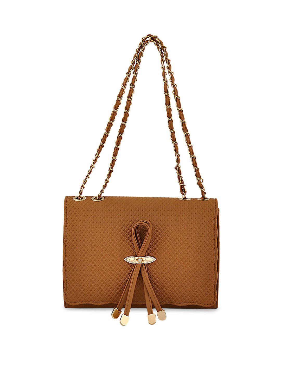 pez dorado brown textured structured shoulder bag