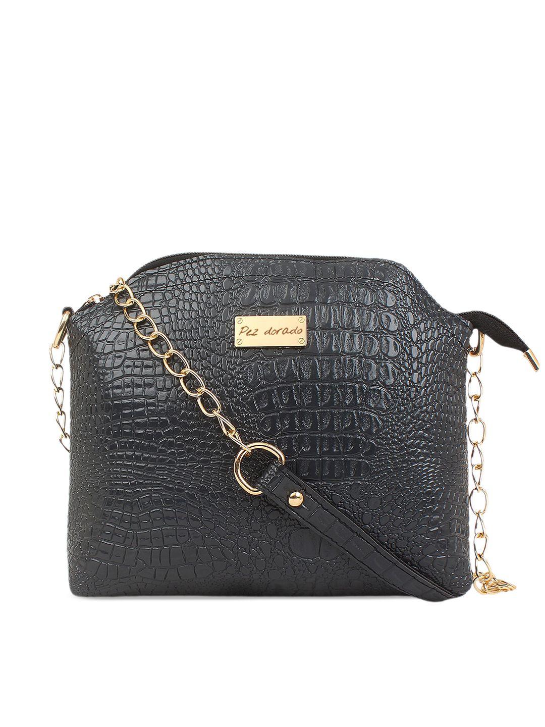 pez dorado textured structured sling bag