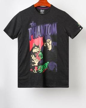 phantom print graphic crew-neck t-shirt