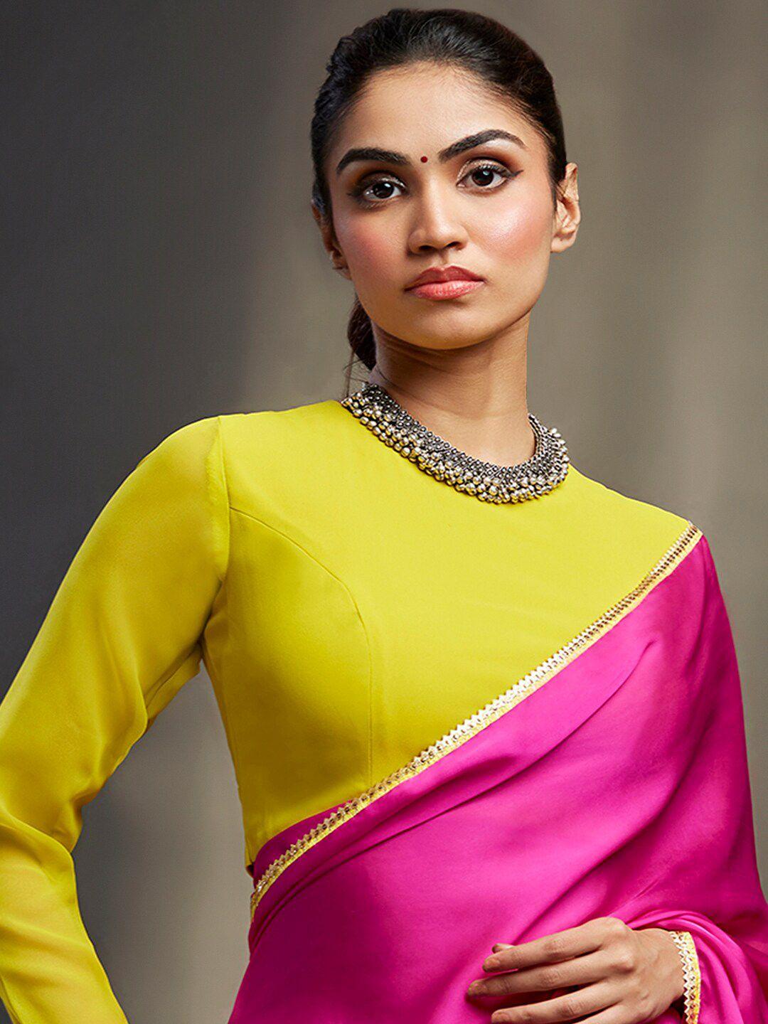 phataka round neck saree blouse