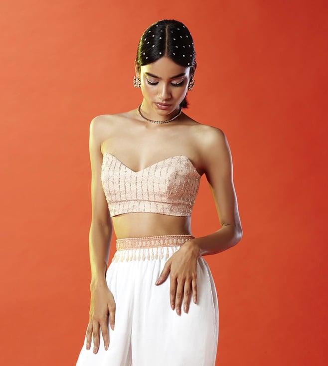 phatakaa blush the bridesmaid shop embroidered crop top