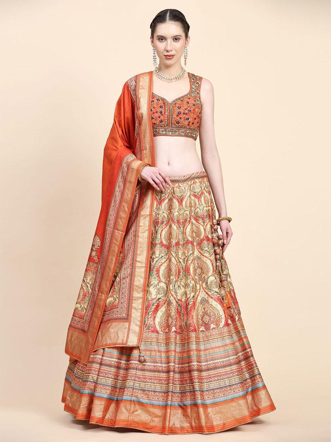 phenav embroidered ready to wear lehenga & blouse with dupatta