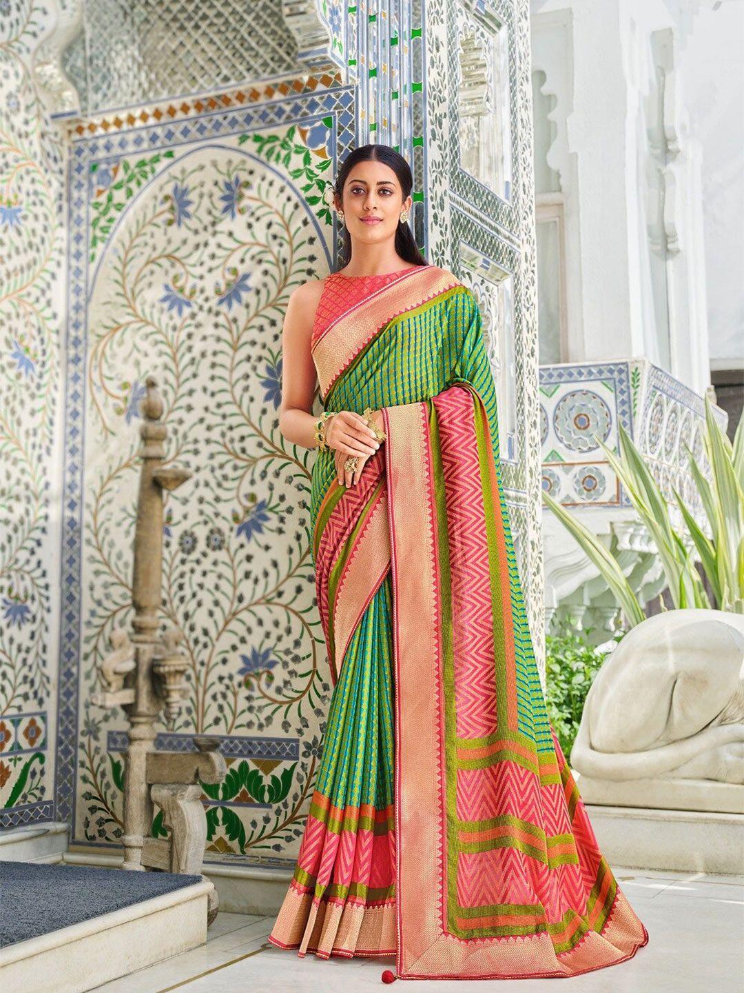 phenav ethnic motif woven design zari saree