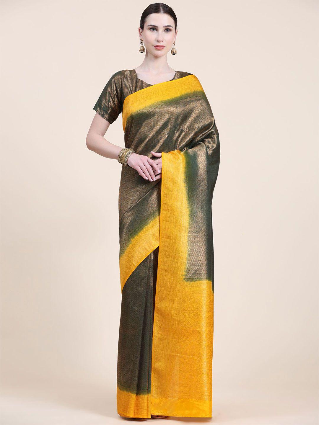 phenav ethnic motifs woven design zari kanjeevaram saree