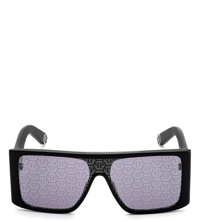 philipp plein spp014w99700lsg grey uv protected square sunglasses for men