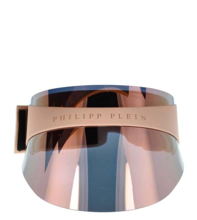 philipp plein spp033s994grxsg pink uv protected oval sunglasses for women