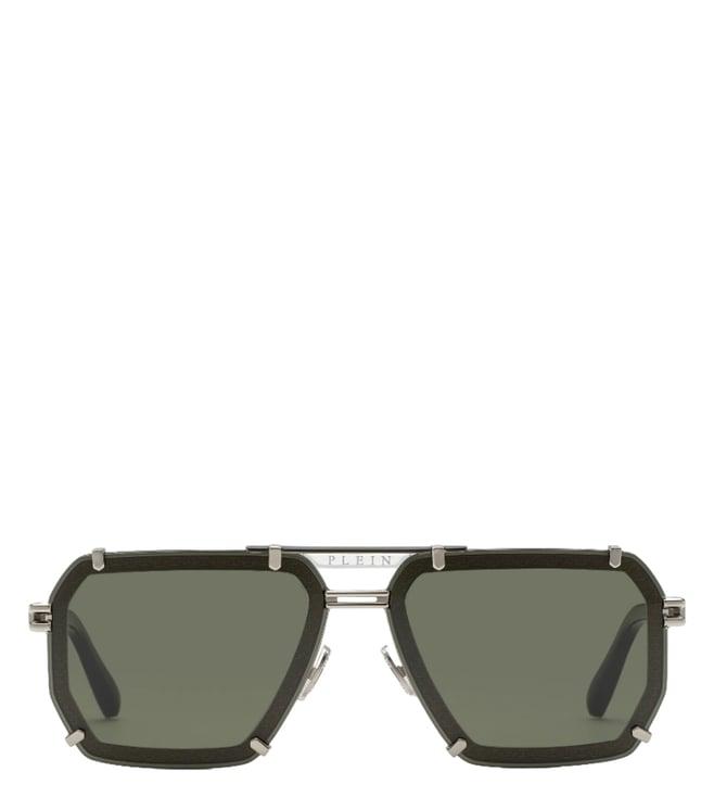 philipp plein spp13164583xsg green uv protected aviator sunglasses for men