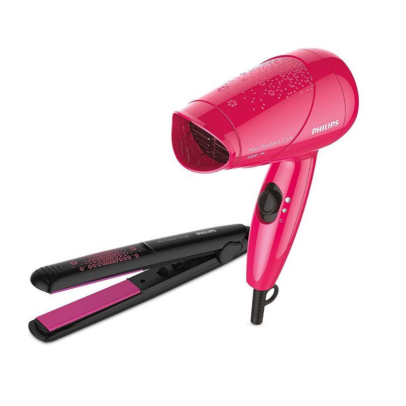 philips miss fresher's styling kit with straightener and dryer (hp8643/46)