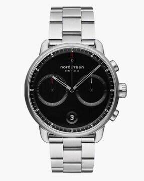 pi42si3lsibl chronograph watch with stainless steel strap