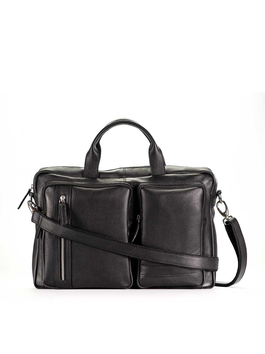 picco massimo unisex black messenger bag