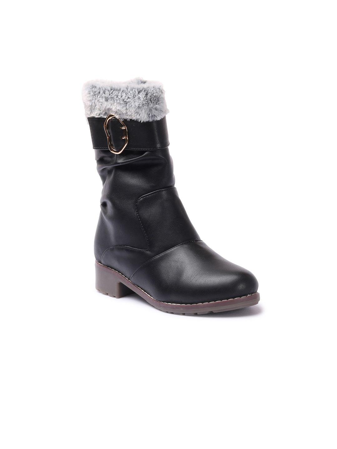 picktoes women black solid boots