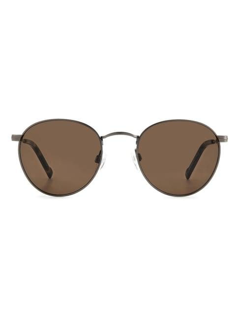 pierre cardin brown round sunglasses for men