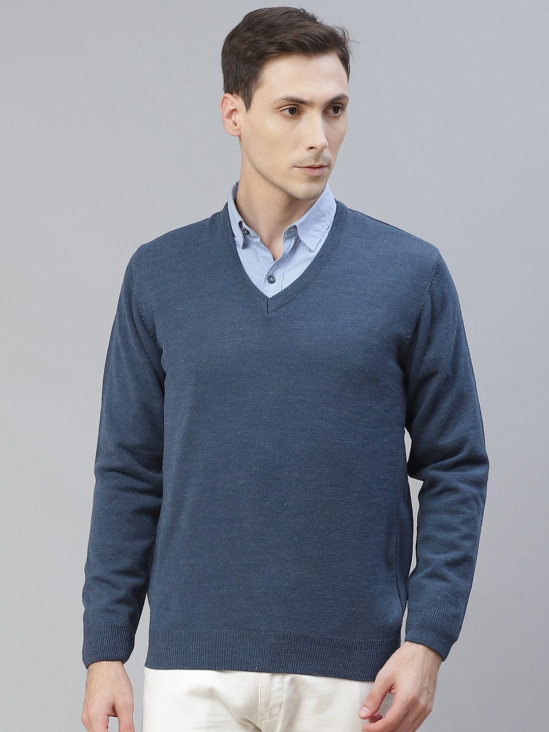 pierre carlo men blue solid pullover