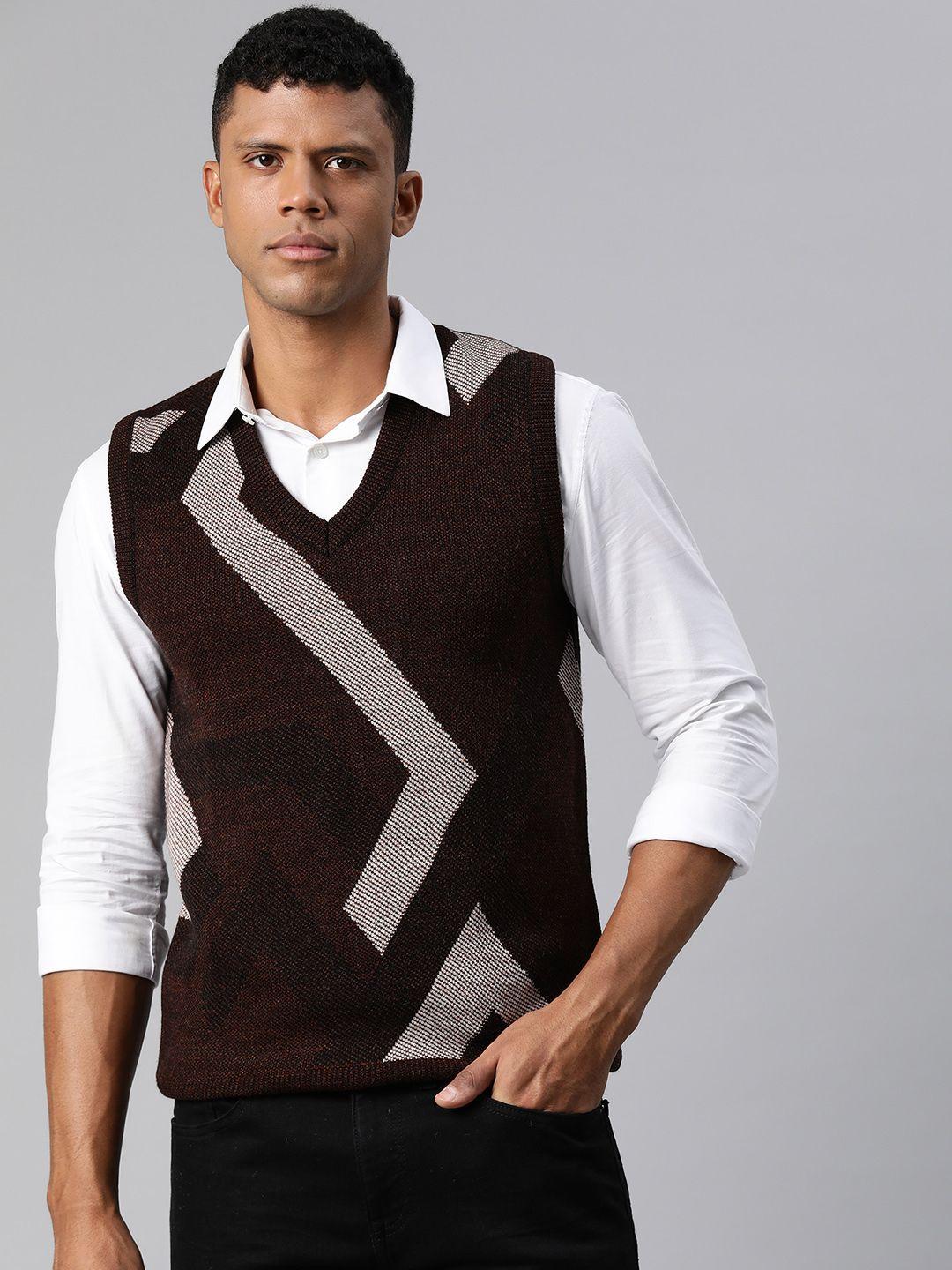 pierre carlo men self design sweater vest