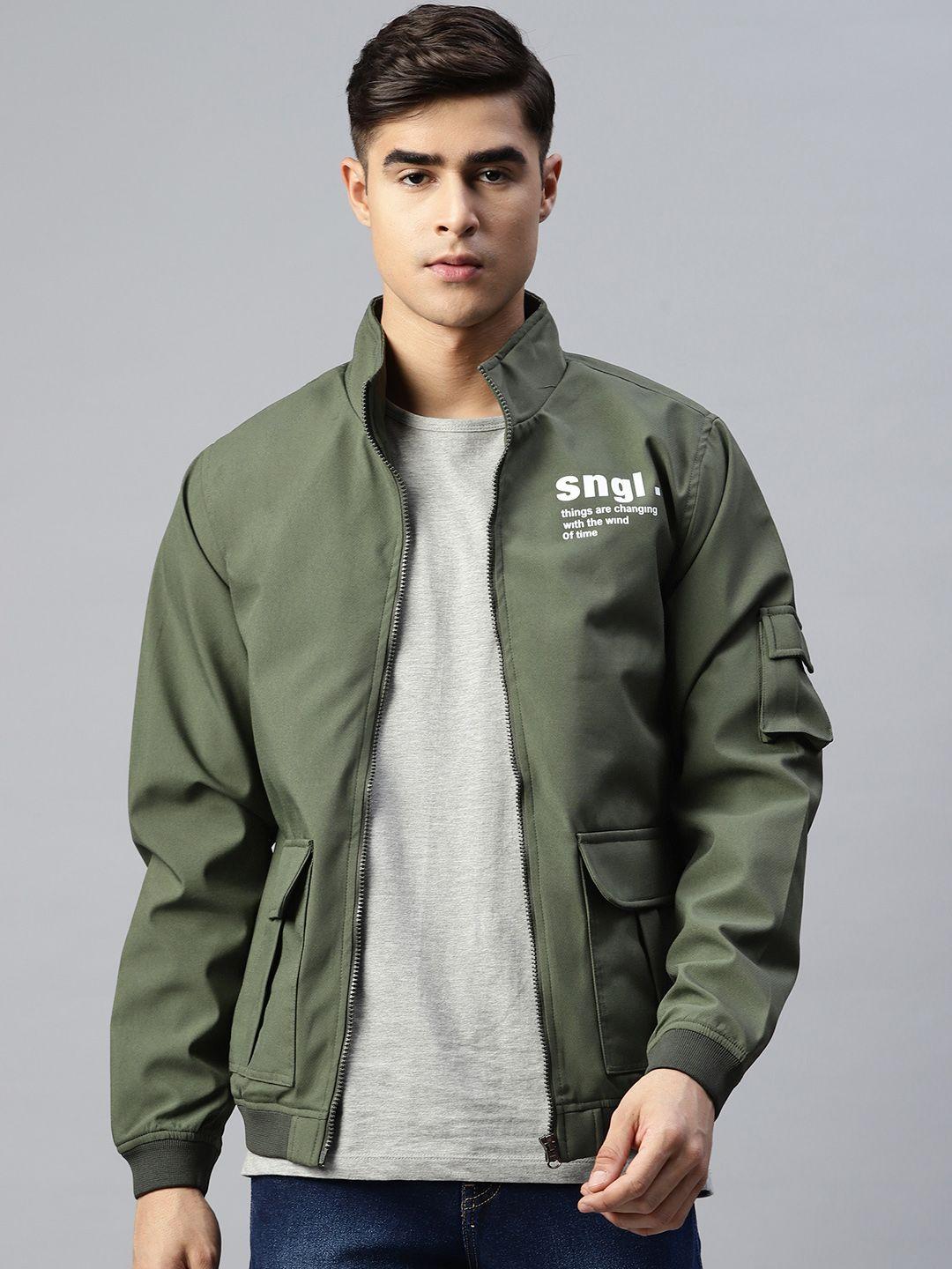 pierre carlo men typography sporty jacket