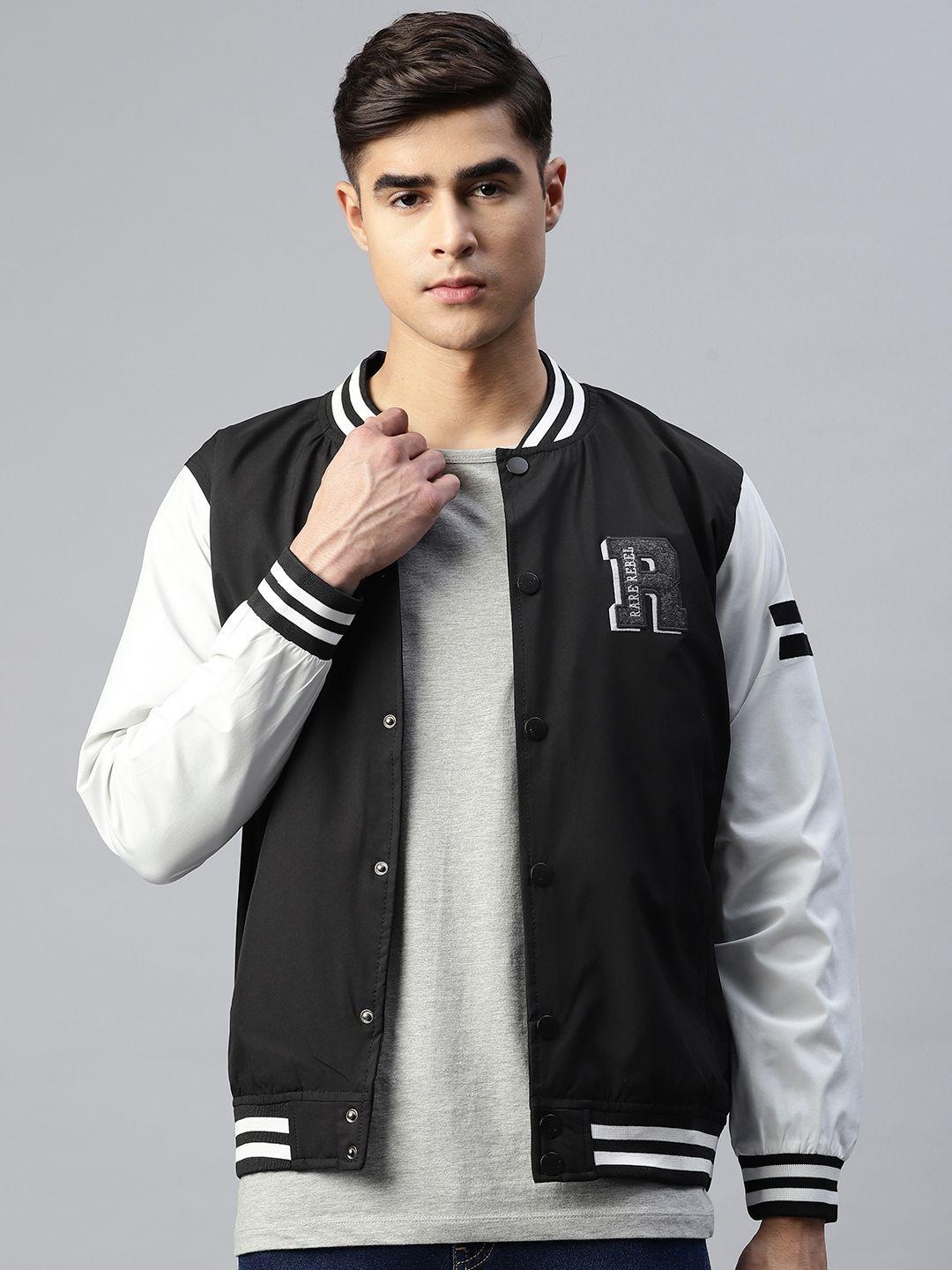 pierre carlo men typography varsity jacket