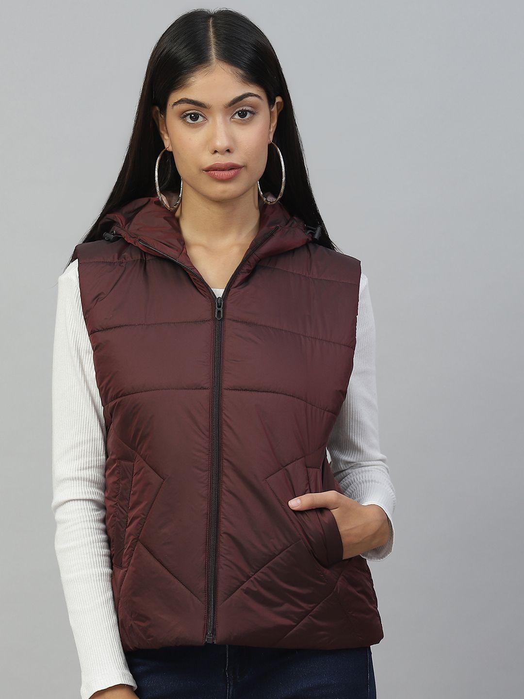 pierre carlo women burgundy quilted jacket