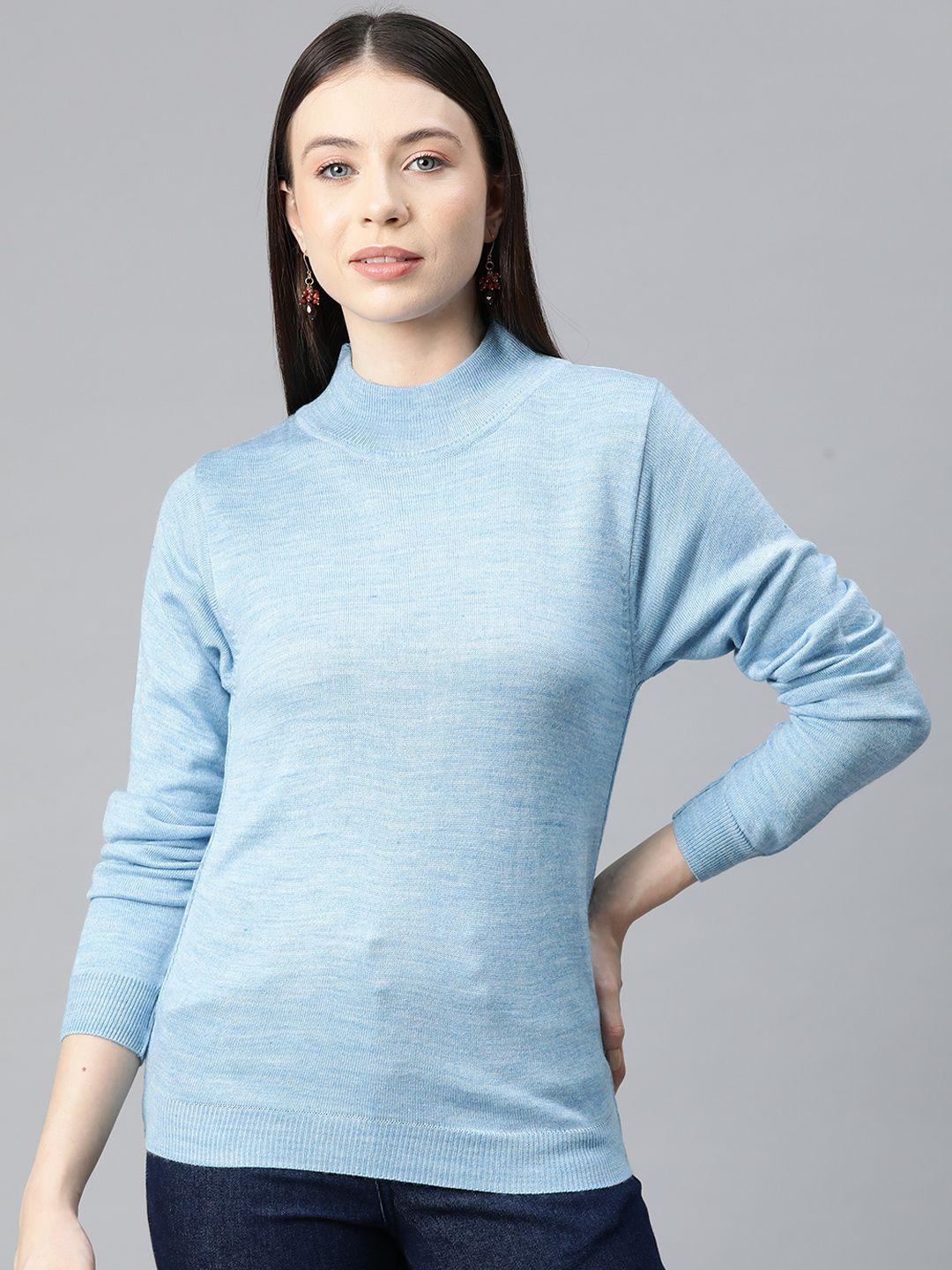 pierre carlo women solid acrylic pullover sweater