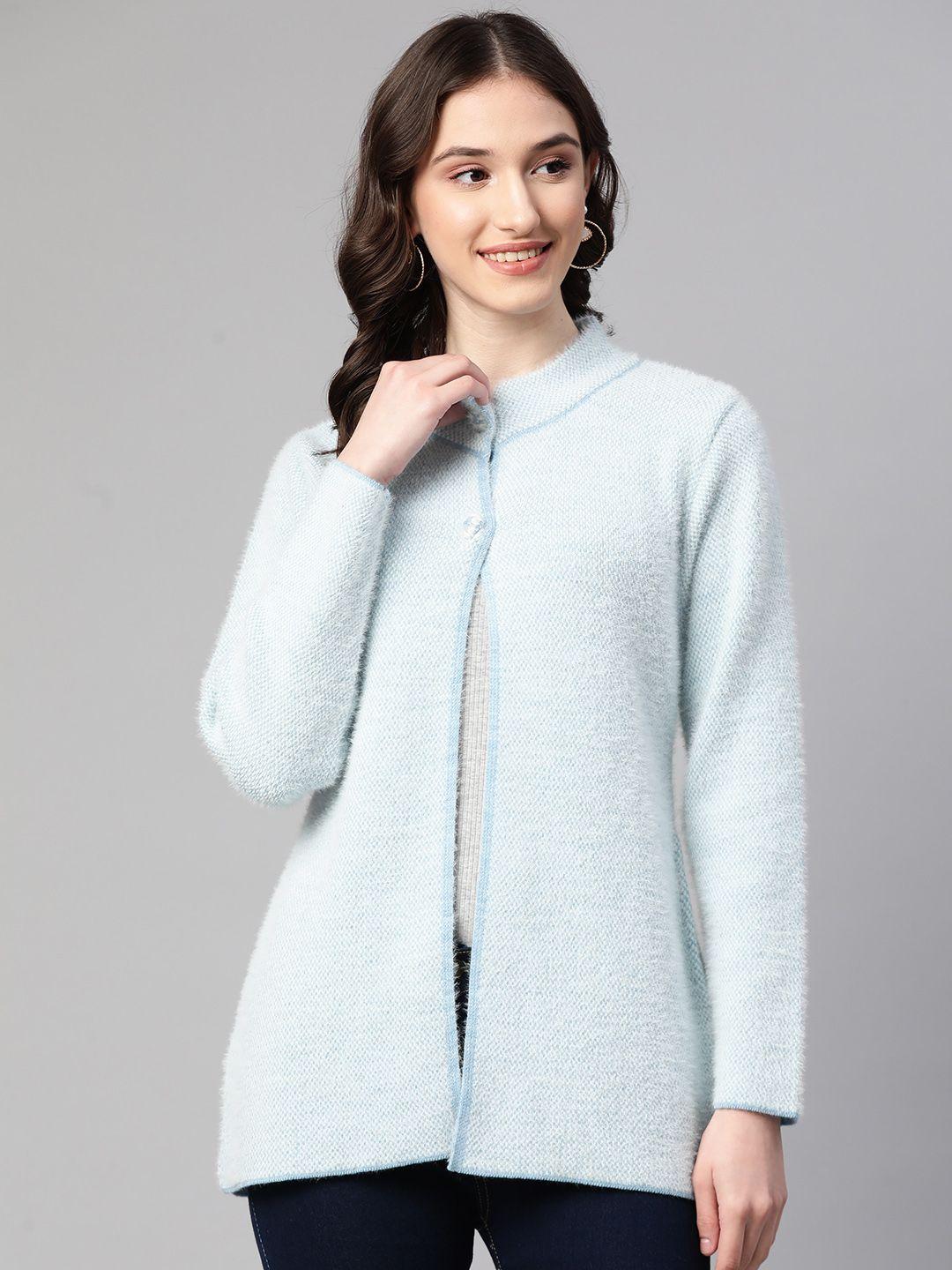 pierre carlo women turquoise blue cardigan