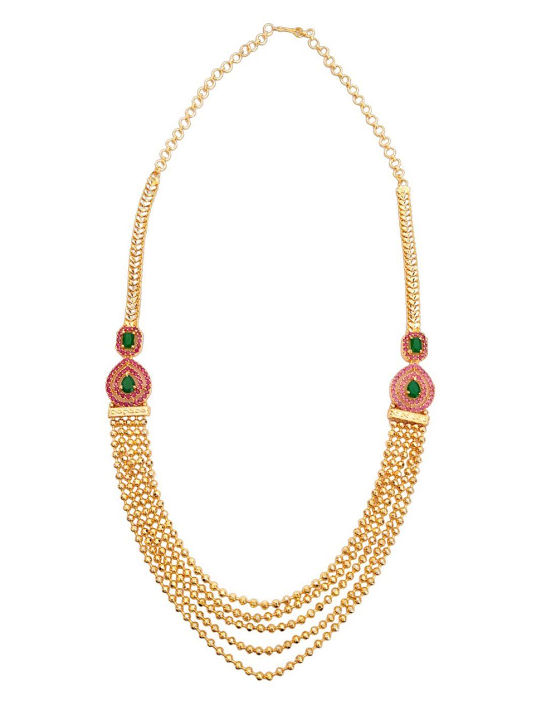 pihtara jewels gold-plated layered necklace