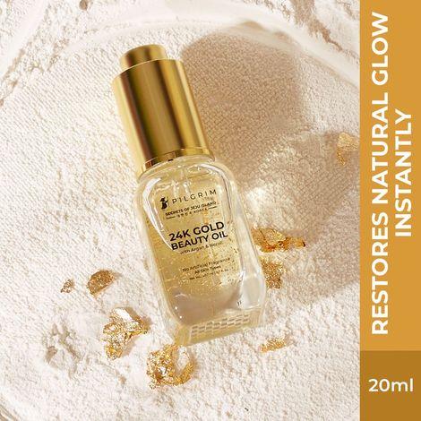 pilgrim 24k gold beauty oil for radiant & youthful skinn -20 ml