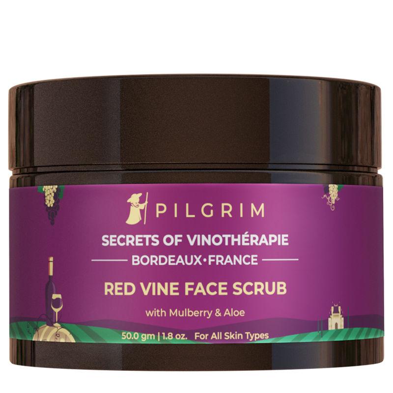pilgrim red vine face scrub with mulberry & aloe
