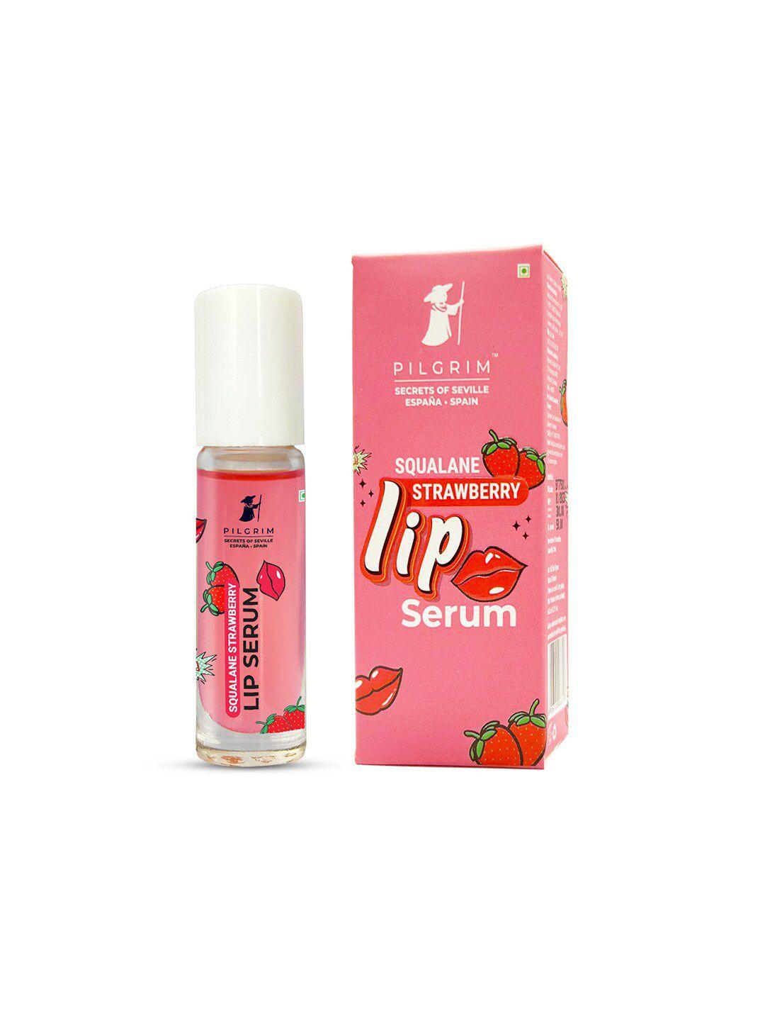 pilgrim squalane strawberry lip serum roll-on for visibly plump & supple lips - 6ml