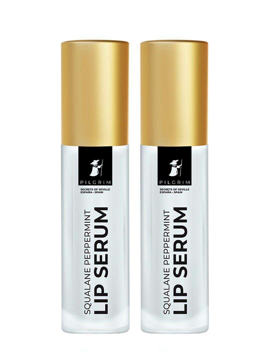 pilgrim set of 2 lip serum to hydrate & soothe chapped lips with peppermint & shea butter