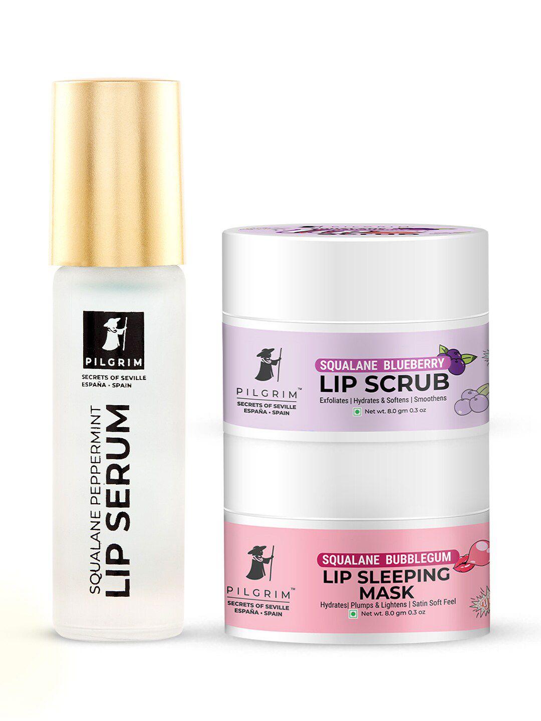 pilgrim squalane perfect pout hydrating lip care kit for soft, plump & fuller lips
