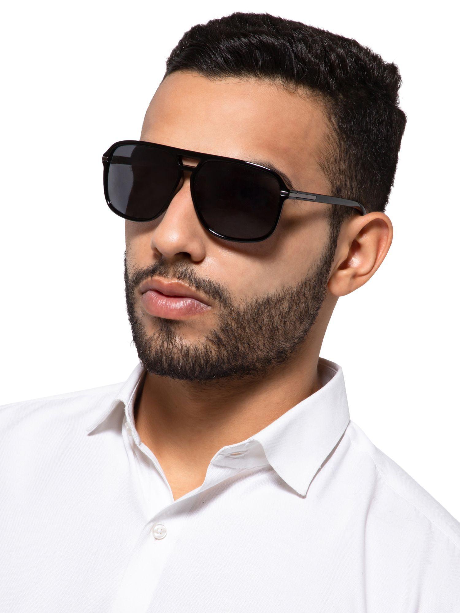 pilot 100% uv protect hd vision polarized sunglasses black