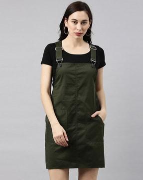 pinafore dress with insert pockets