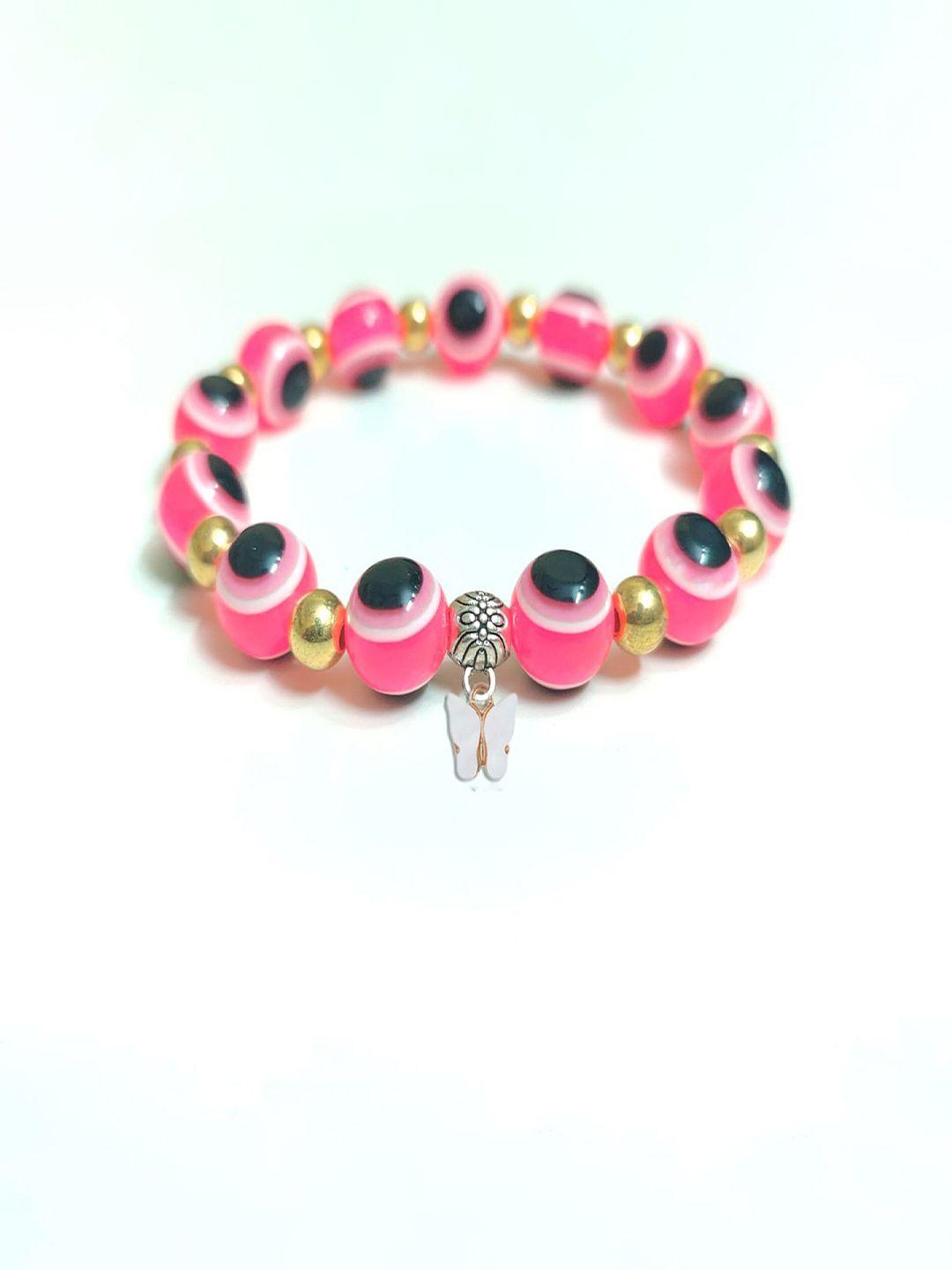 pinapes beaded elasticated bracelet