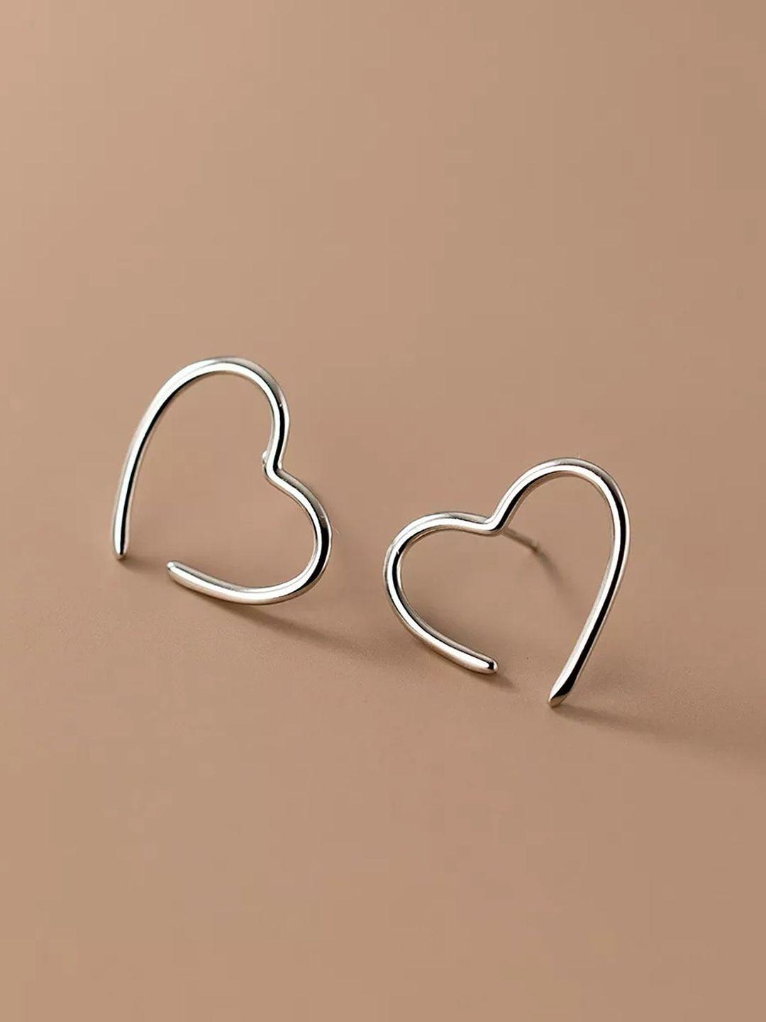pinapes set of 2 heart shaped ear cuff earrings