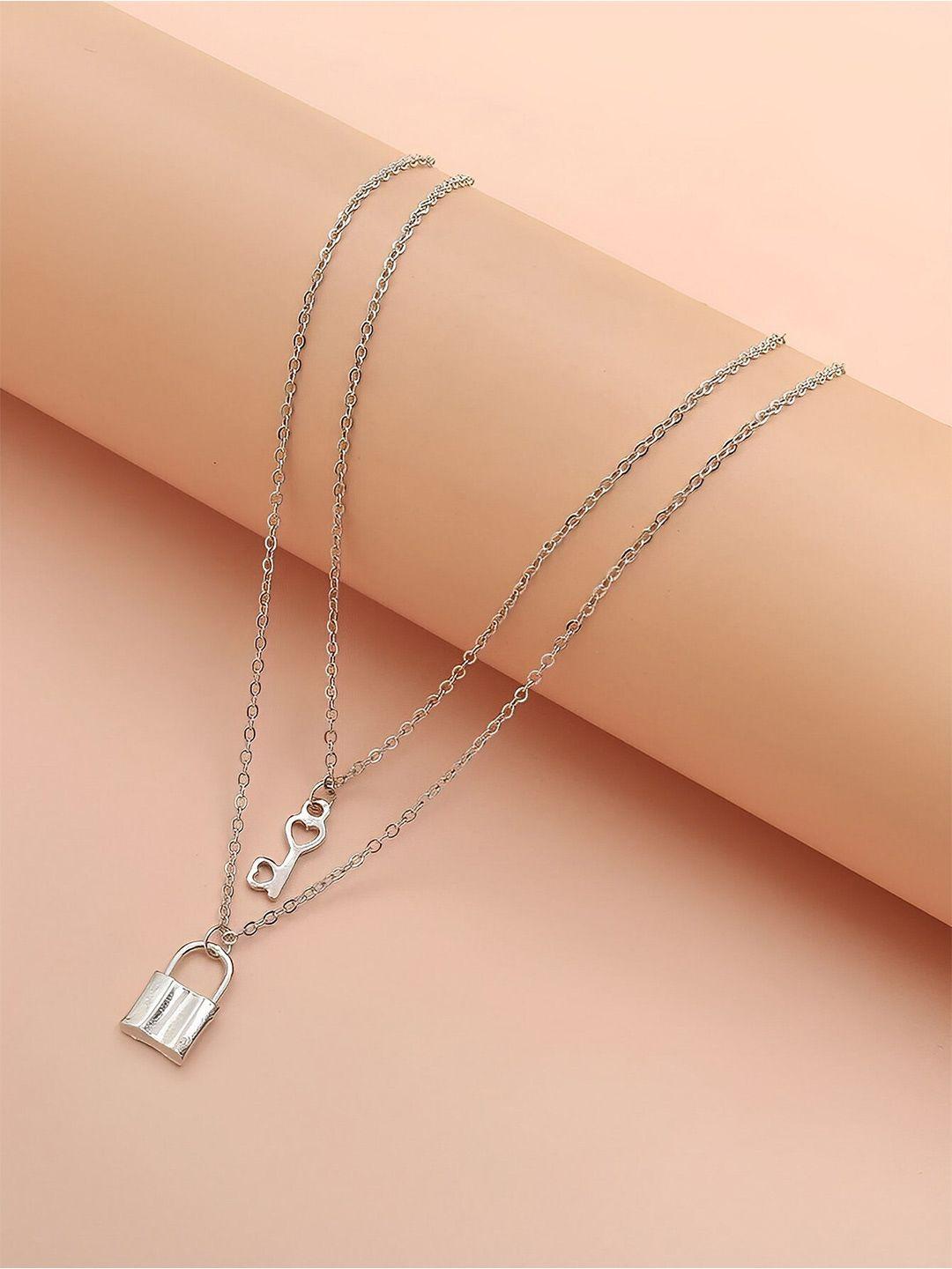 pinapes silver-plated layered necklace