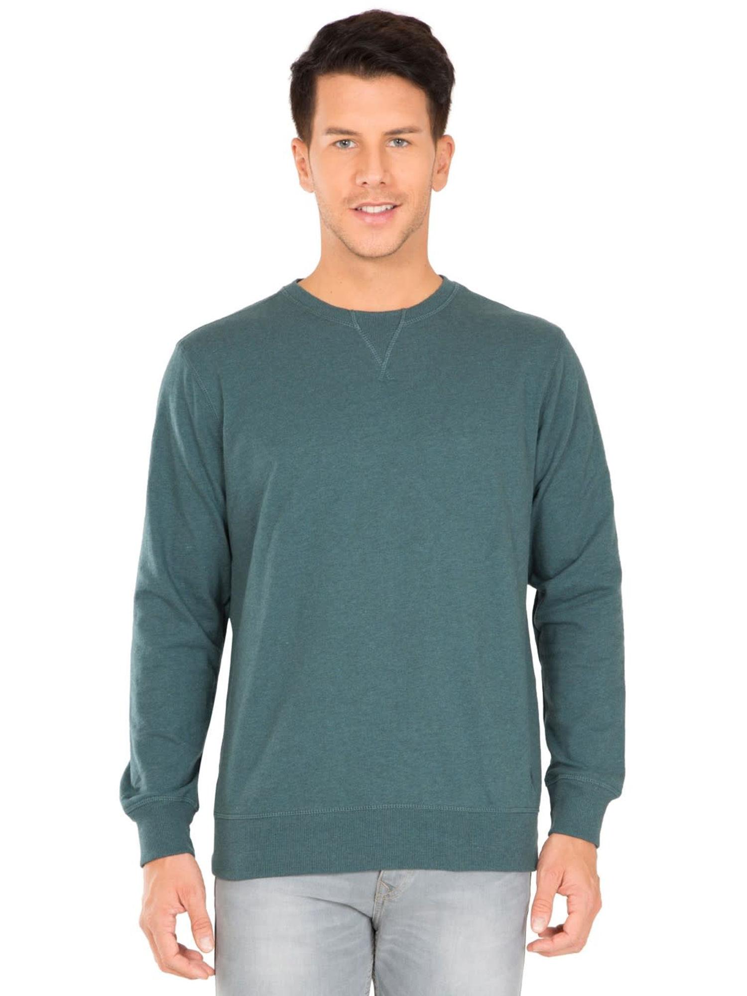 pine melange solid sweatshirt