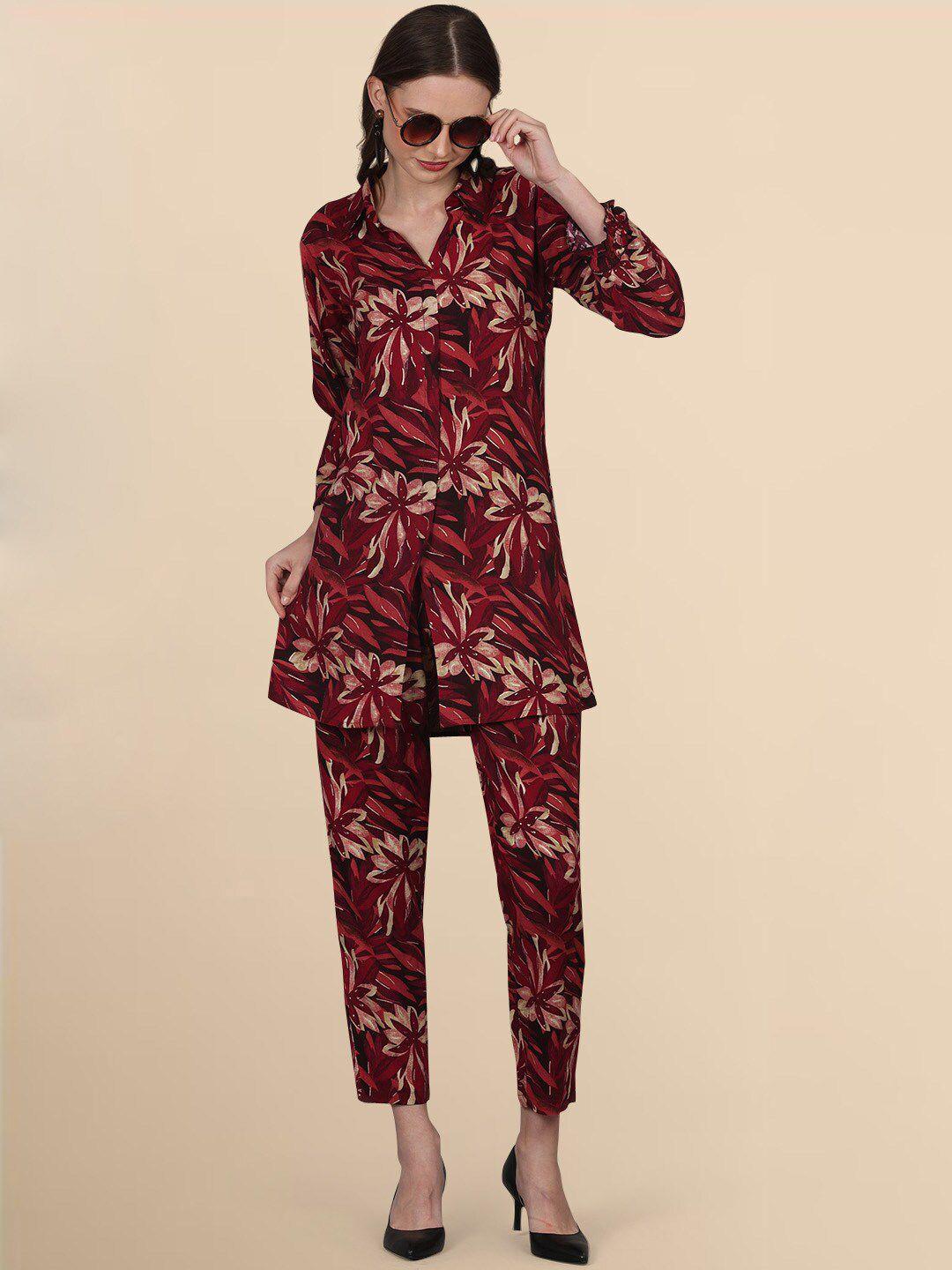 pinfit printed shirt with trousers co-ords