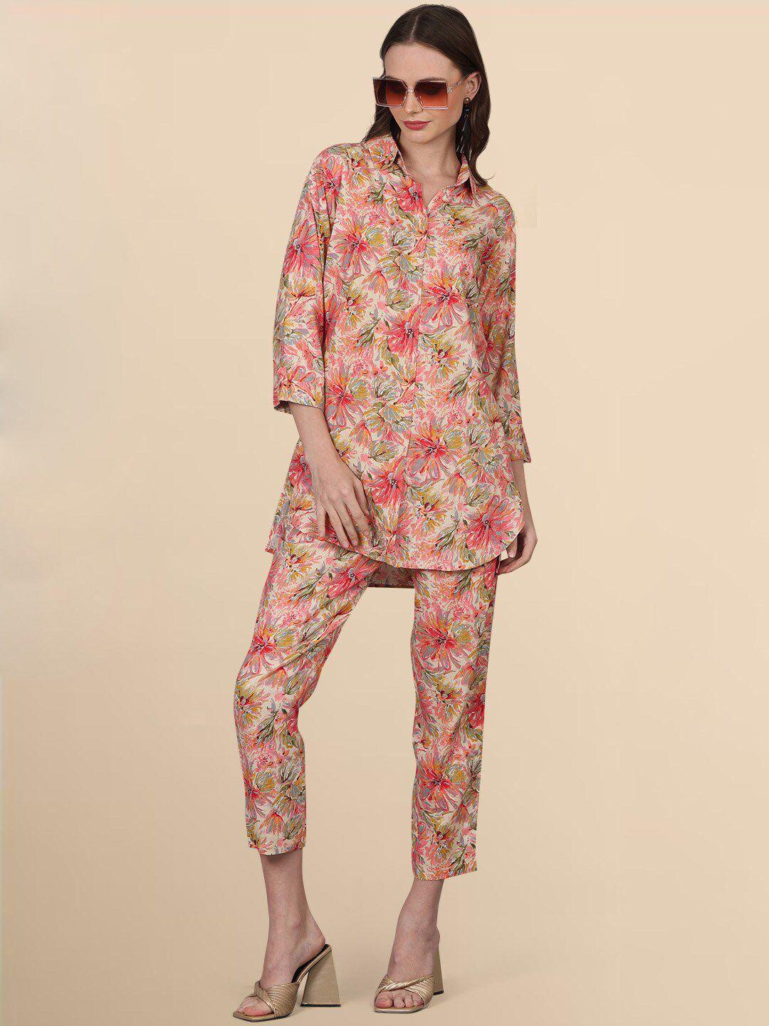 pinfit printed shirt with trousers co-ords