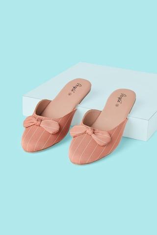 pink bow detail casual women flat shoes