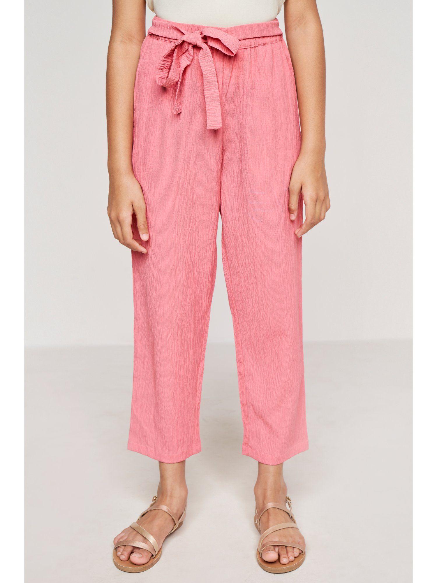 pink casual ethnic bottoms