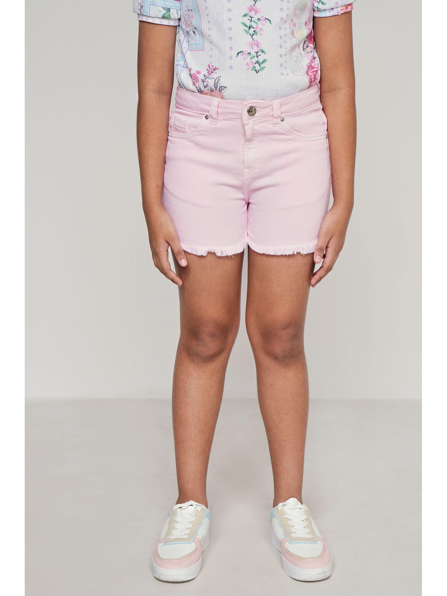pink casual shorts