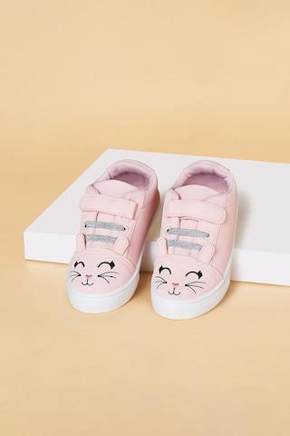 pink cat face casual girls casual shoes