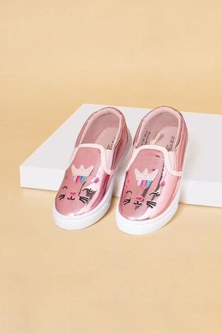 pink cat face upper casual girls casual shoes