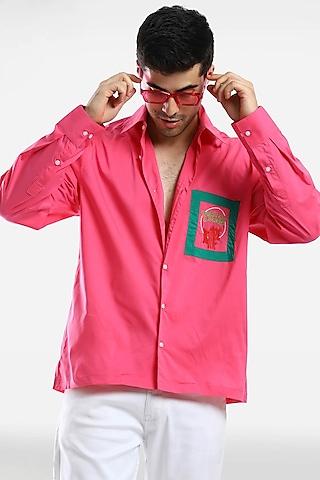 pink cotton handcrafted shirt