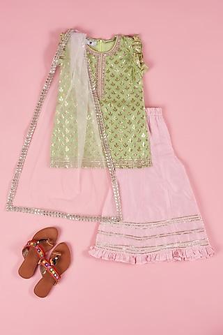 pink-cotton-silk-sharara-set-for-girls